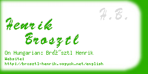 henrik brosztl business card